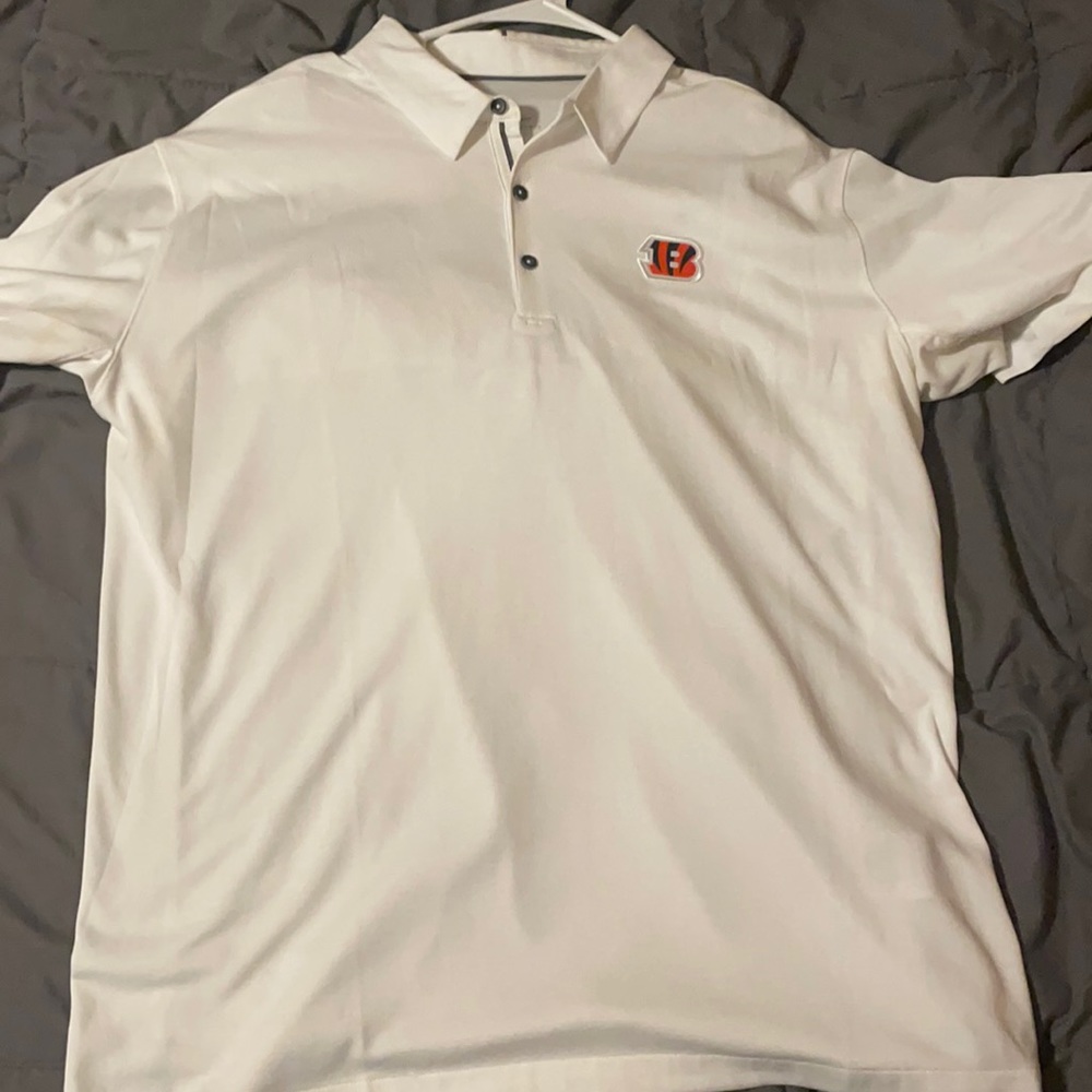 White Dri-fit XL Cincinnati Bengals polo